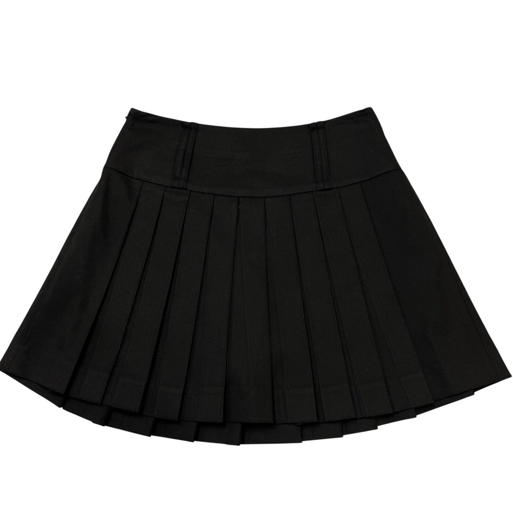 Mo & Co Skirt Black Pleated Mini‎ Tennis Size XS Preppy Dark Academia Old Money
